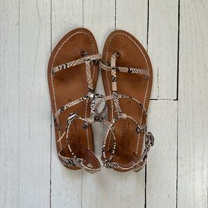 KJacques size 38 snakeskinn leather gladiator sandals. super great condition!!!